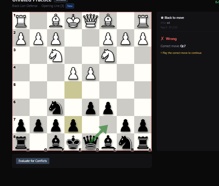 Instant feedback for incorrect moves